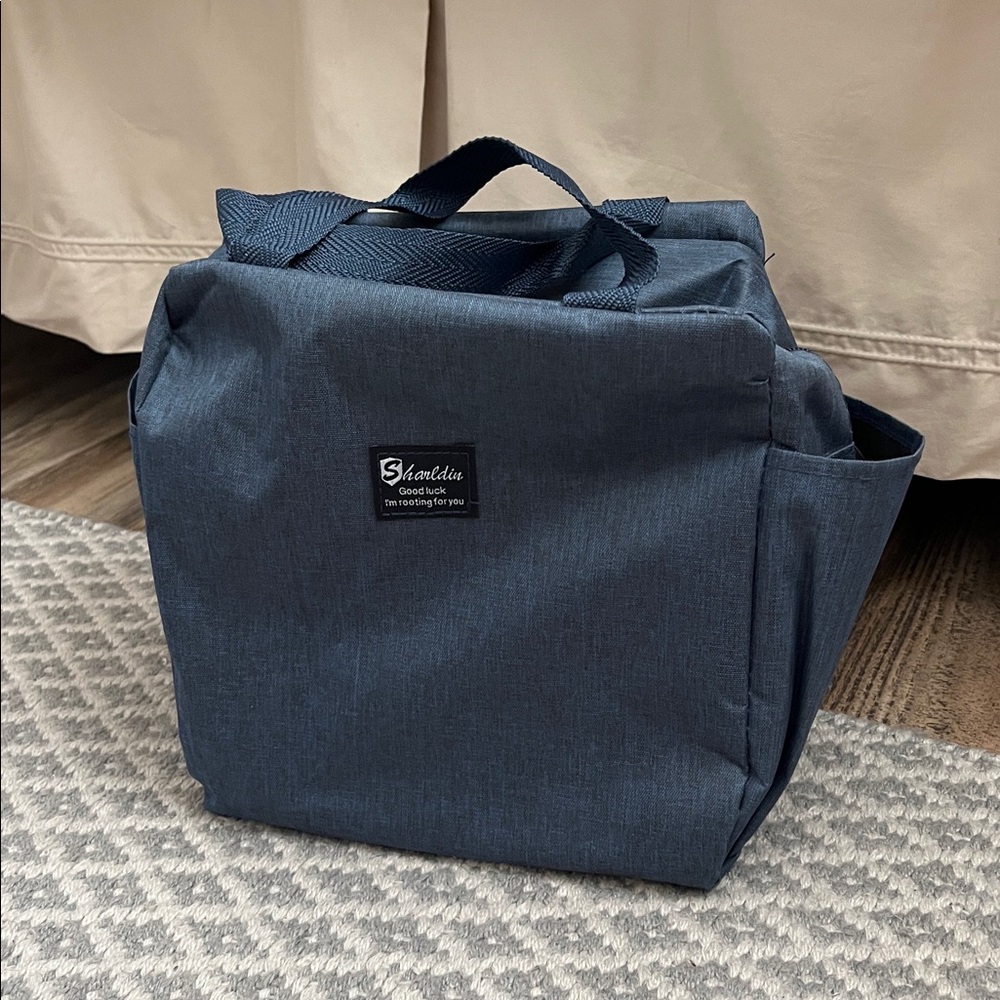 Blue Insulated Lunch Bag Cooler Bag